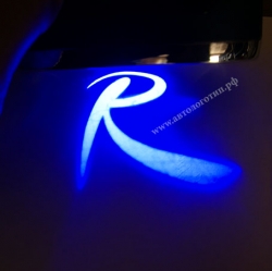 Тень логотипа R, Подсветка днища с логотипом R, Проекция логотипа авто под бампер R, Проектор логотипа R, Подсветка машины с логотипом R