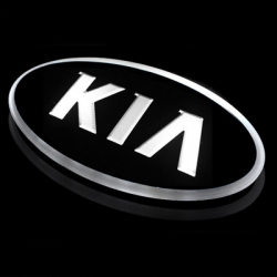 Светящийся логотип KIA,светящаяся эмблема KIA,светящийся логотип на авто KIA,светящийся логотип на автомобиль KIA,подсветка логотипа KIA,2D,3D,4D,5D,6D