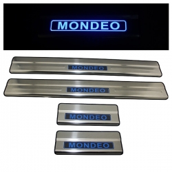 накладки на пороги с подсветкой Ford Mondeo,светящиеся накладки на пороги Ford Mondeo,светодиодные накладки на пороги Ford Mondeo,светодиодные накладки на пороги авто Ford Mondeo,накладки на пороги Ford Mondeo,декоративные накладки Ford Mondeo