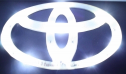 Светящийся логотип TOYOTA COROLLA,светящаяся эмблема TOYOTA COROLLA,светящийся логотип на авто TOYOTA COROLLA,светящийся логотип на автомобиль TOYOTA COROLLA,подсветка логотипа TOYOTA COROLLA,2D,3D,4D,5D,6D