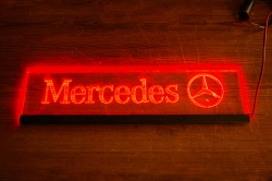 Светящаяся табличка Mercedes 3D