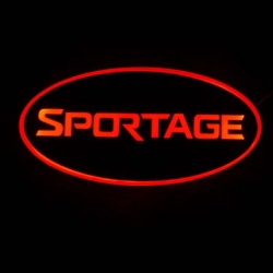 Светящийся логотип KIA Sportage,светящаяся эмблема KIA Sportage,светящийся логотип на авто KIA Sportage,светящийся логотип на автомобиль KIA Sportage,подсветка логотипа KIA Sportage ,2D,3D,4D,5D,6D