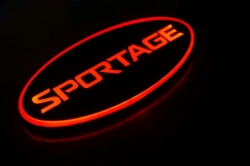 Светящийся логотип KIA Sportage,светящаяся эмблема KIA Sportage,светящийся логотип на авто KIA Sportage,светящийся логотип на автомобиль KIA Sportage,подсветка логотипа KIA Sportage ,2D,3D,4D,5D,6D