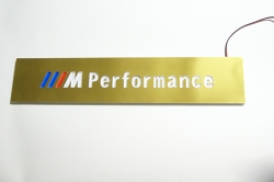 Накладки на пороги с подсветкой BMW E34 зеркальное золото