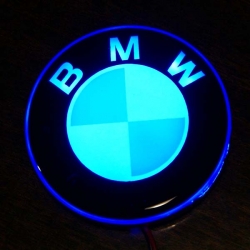 Светящийся логотип на мотоцикл BMW 65 мм