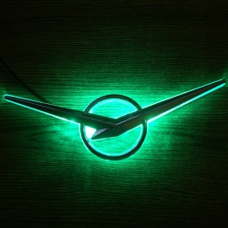 Светодиодная подсветка логотипа автомобиля UAZ (УАЗ)+логотип металл
