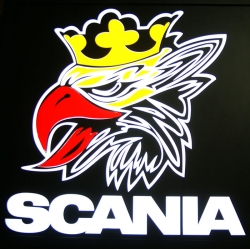 Светящийся логотип SCANIA,светящийся логотип для грузовика SCANIA,светящаяся эмблема SCANIA,табличка SCANIA,картина SCANIA,логотип на стекло SCANIA