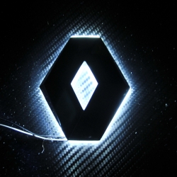 Светящийся логотип Renault Stepway, перед,светящаяся эмблема Renault Stepway, перед,светящийся логотип на авто Renault Stepway, перед,светящийся логотип на автомобиль Renault Stepway, перед,подсветка логотипа Renault Stepway, перед,2D,3D,4D,5D,6D