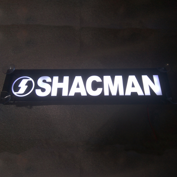 Светящаяся табличка под лобовое стекло Shacman Шакман.Светящаяся табличка на лобовое стекло Shacman Шакман была изготовлена на заказ,Светящаяся табличка под стекло Shacman Шакман