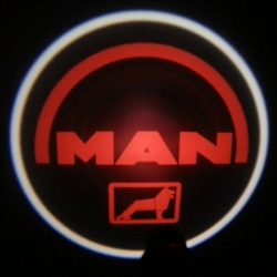 Подсветка логотипа в двери Man,подсветка дверей с логотипом Man,Штатная подсветка Man,подсветка дверей с логотипом авто Man,светодиодная подсветка логотипа Man в двери,Лазерные проекторы Man в двери,Лазерная подсветка Man