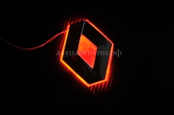 Светящийся логотип Renault Stepway, перед,светящаяся эмблема Renault Stepway, перед,светящийся логотип на авто Renault Stepway, перед,светящийся логотип на автомобиль Renault Stepway, перед,подсветка логотипа Renault Stepway, перед,2D,3D,4D,5D,6D