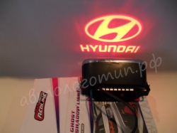 HYUNDAI,Тень логотипа HYUNDAI,Подсветка днища с логотипом HYUNDAI,Проекция логотипа авто под бампер HUYNDAI,Проектор логотипа HYUNDAI,Подсветка машины с логотипом HYUNDAY