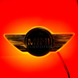 Светящийся логотип MINI+логотип,светящаяся эмблема MINI+логотип,светящийся логотип на авто MINI+логотип,светящийся логотип на автомобиль MINI+логотип,подсветка логотипа MINI+логотип,2D,3D,4D,5D,6D