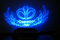 Проектор в бампер daewoo,Тень логотипа daewoo,Подсветка днища с логотипом daewoo,Проекция логотипа авто под бампер daewoo,Проектор логотипа daewoo,Подсветка машины с логотипом daewoo