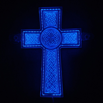 Светодиодная табличка крест