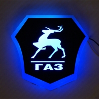 Светящийся логотип ГАЗ (GAZ)