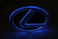 4D светящаяся эмблема для авто lexus синий, красный, белый, зелёный, жёлтый  (Лексус в 4D).   Светящаяся 4D светодиодная эмблема lexus, это что-то не вероятное. Хочешь блеснуть среди владельцев марки Лексус, это для вас. Оригинальный, цельный корпусом c п