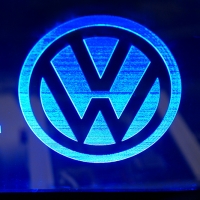 Светящаяся табличка Volkswagen 3D