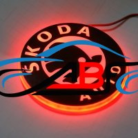 Светящийся логотип SKODA SUPERB,светящаяся эмблема SKODA SUPERB,светящийся логотип на авто SKODA SUPERB,светящийся логотип на автомобиль SKODA SUPERB,подсветка логотипа SKODA SUPERB,2D,3D,4D,5D,6D