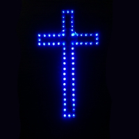 Светодиодный Крест на стекло