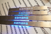 VAZ Samara,накладки на пороги с подсветкой Samara,светящиеся накладки на пороги Samara,светодиодные накладки на пороги Samara,светодиодные накладки на пороги авто Samara,накладки на пороги led Samara,декоративные накладки на пороги с подсветкой Samara