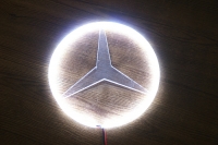 Светящийся,логотип,Mercedes,Sprinter,светящаяся,эмблема,авто,автомобиль,подсветка