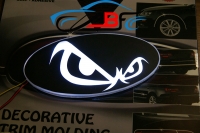 Светящийся логотип злой,светящаяся эмблема злой,светящийся логотип на авто скорпион,светящийся логотип на автомобиль злой,подсветка логотипа злой,купить,заказать,доставка