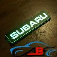 Светящийся логотип SUBARU,светящаяся эмблема Субару,светящийся логотип на авто SUBARU,светящийся логотип на автомобиль Субару,подсветка логотипа SUBARU,2D,3D,4D,5D,6D