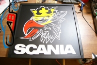 Светящийся,логотип,SCANIA,для,грузовика,светящаяся,эмблема,картина,на,стекло,Truck Led Logo SCANIA,12v,24v