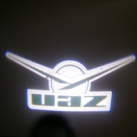 Подсветка логотипа в двери UAZ,подсветка дверей с логотипом UAZ,подсветка дверей с логотипом авто UAZ,светодиодная подсветка логотипа UAZ в двери