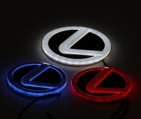 4D светящаяся эмблема для авто lexus синий, красный, белый, зелёный, жёлтый  (Лексус в 4D).   Светящаяся 4D светодиодная эмблема lexus, это что-то не вероятное. Хочешь блеснуть среди владельцев марки Лексус, это для вас. Оригинальный, цельный корпусом c п