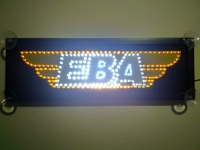 Светящаяся табличка ТК ЕВА,Светящиеся таблички на стекло для транспортной компании ЕВА город Иркутск. Светящиеся таблички были изготовлены полноцветные и светодиодные.