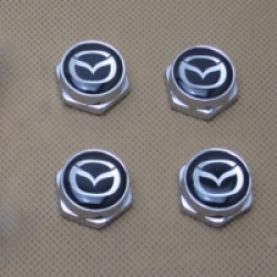 болты номерного знака с логотипом Mazda,Декоративный болт для номерного знака с логотипом Mazda,Болты для крепления госномера Mazda,декоративных болтов на номерные знаки логотипом Mazda купить,заказать,доставка
