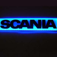 Светящаяся неоновая табличка Scania