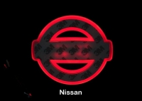 Светящийся логотип NISSAN PRIMERA, перед,светящаяся эмблема NISSAN PRIMERA, перед,светящийся логотип на авто NISSAN PRIMERA, перед,светящийся логотип на автомобиль NISSAN PRIMERA, перед,подсветка логотипа NISSAN PRIMERA, перед,2D,3D,4D,5D,6D