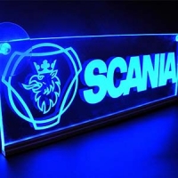 Светящаяся табличка Scania 3D