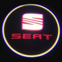 Подсветка логотипа в двери SEAT,подсветка дверей с логотипом SEAT,Штатная подсветка SEAT,подсветка дверей с логотипом авто SEAT,светодиодная подсветка логотипа SEAT в двери,Лазерные проекторы SEAT в двери,Лазерная подсветка SEAT