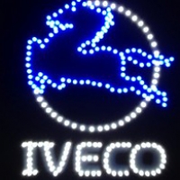Светящийся логотип для грузовика IVECO